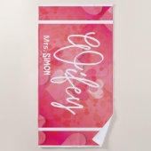 Custom Wifey Heart Strandlaken (Voorkant)