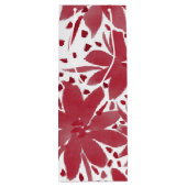 Custom Wijn Bloemen Ontwerp Ruby Rood Gift Bag Cadeautas (Achterkant)