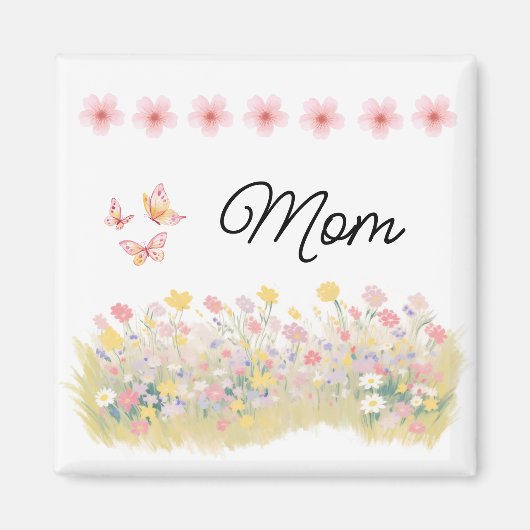 Custom Wildflower Butterfly Magnet (Devant)