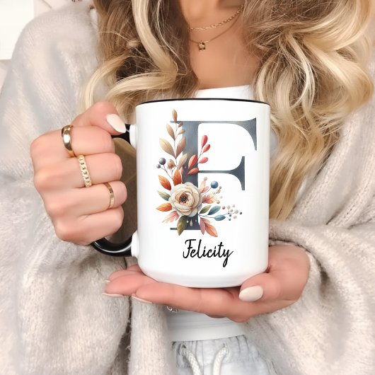 Custom Wildflower Coffee Mug for Moms or Grandmas Mok