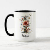 Custom Wildflower Monogram Mug for Women (Gauche)