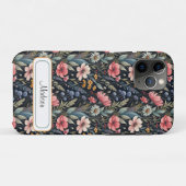 Custom Wildflowers Botanical Inspiration Black Case-Mate iPhone Case (Achterkant (horizontaal))