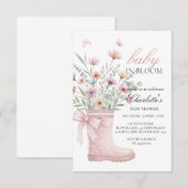 custom wildflowers floral invitations tepmplate (Devant / Derrière)