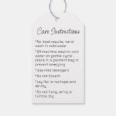 Custom Wildflowers Handmade Care Instructions Cadeaulabel (Achterkant)