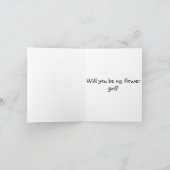 Custom Will You Be My Flower Girl? Card  Kaart (Binnen)