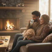 Custom Williams Family Lodge Watercolor Moose Koffiemok