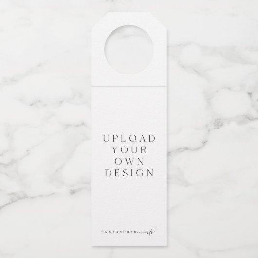 Custom Wine Bottle Hanger Upload uw eigen (Voorkant)