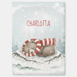 Custom Winter Bear Magnet Magneet