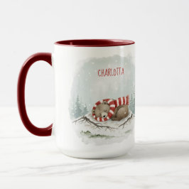 Custom Winter Bear Mug – Sleeping Animal Design Mok