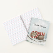 Custom Winter Bear Spiral Notebook Notitieboek (Binnen)