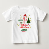 Custom Wit Gelukkig 1e Verjaardag & Eerste Kerstmi (Voorkant)