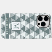 Custom Wit Grijs Driehoek Stripes Geometrisch Case-Mate iPhone Case (Achterkant (horizontaal))