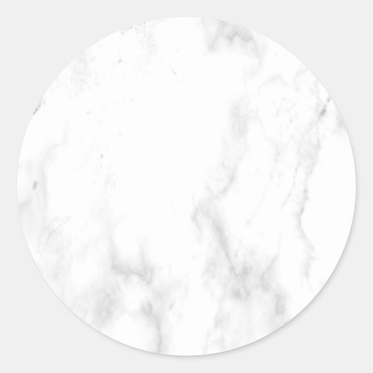 Custom Wit Marmer Modern Elegant Blank Sjabloon Ronde Sticker (Voorkant)