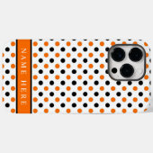 Custom Wit Zwart Sinaasappel Polka Dot Design Case-Mate iPhone Case (Achterkant (horizontaal))