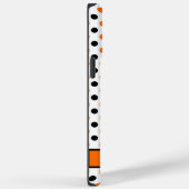 Custom Wit Zwart Sinaasappel Polka Dot Design Case-Mate iPhone Case (Achterkant / Rechts)