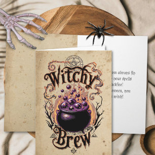 Custom Witch Brew Spooky Happy Halloween Kaart