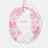 Custom Wombat Christmas Pink Keramisch Ornament (Links)