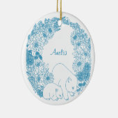 Custom Wombat Kerst Lichtblauw Keramisch Ornament (Rechts)