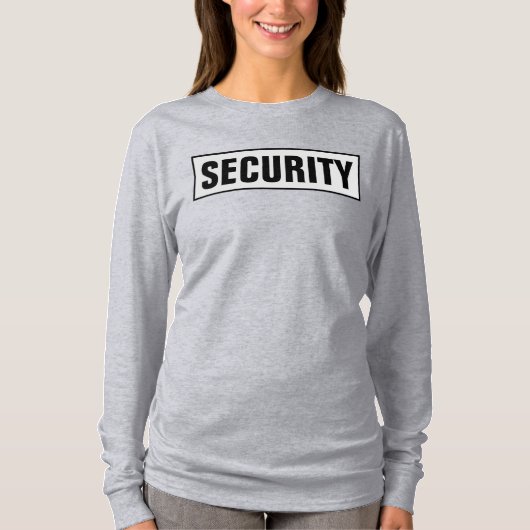 Custom Womens Double Sided Long Sleeve Security T-shirt (Voorkant)