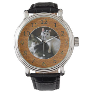 Custom Wood Circle Lijst Sjabloon voor uw eigen fo Horloge