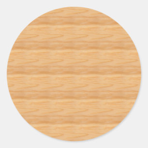 Custom Wood Elegant Blank Sjabloon Classic Ronde Sticker