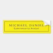Custom Work Title & Name Car Bumper Sticker (Voorkant)