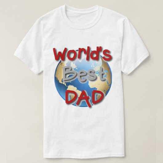 Custom World's Best Pap T-shirt (Design voorkant)