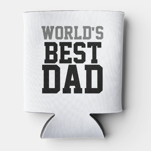 Custom World's beste papa wit Blikjeskoeler (Voorkant)