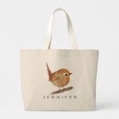 Custom Wren Bird Canvas tas (Achterkant)