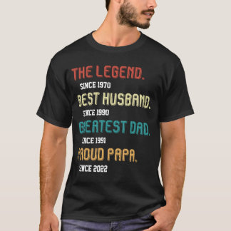 Custom Year Legend Best Husband Greatest Dad Papa T-shirt