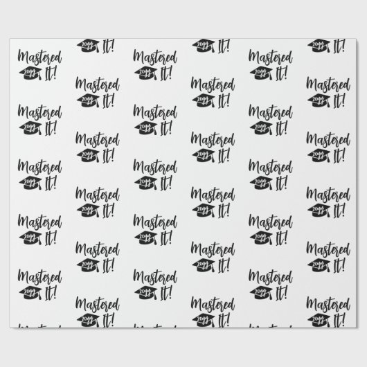 Custom Year Masters Degree Afstuderen beheerst het Cadeaupapier (Vlak)