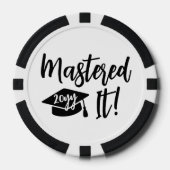 Custom Year Masters Degree Afstuderen beheerst het Poker Chips (Voorkant)