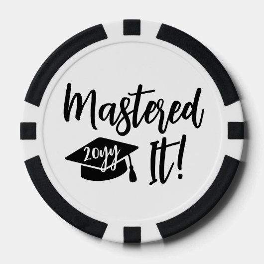 Custom Year Masters Degree Afstuderen beheerst het Poker Chips (Voorkant)