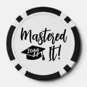 Custom Year Masters Degree Afstuderen beheerst het Poker Chips (Achterkant)