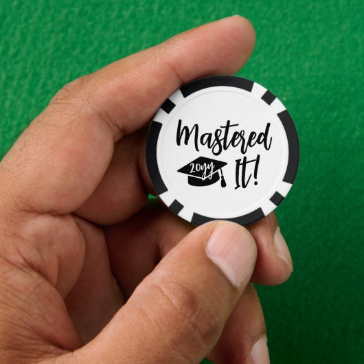 Custom Year Masters Degree Afstuderen beheerst het Poker Chips (Hand)