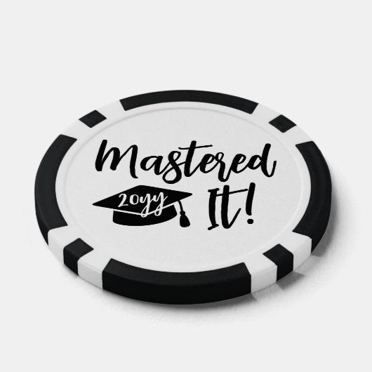 Custom Year Masters Degree Afstuderen beheerst het Poker Chips (Enkel)
