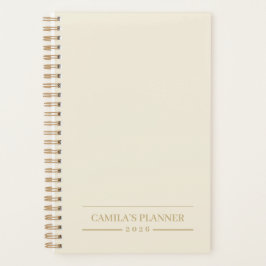 Custom Yearly Planner | Sleek Neutral Design