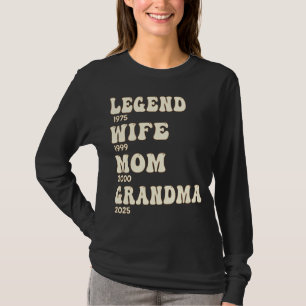 Custom Years Legend Vrouw Moeder Oma Groovy T-shirt