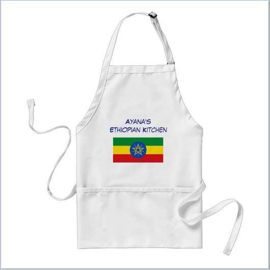Custom Yellow Green & Red Ethiopian Flag Standaard Schort