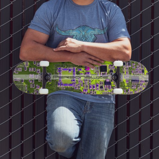 Custom Yellow PCB Circuit Board for IT Pros Skateboard (Buiten 3)