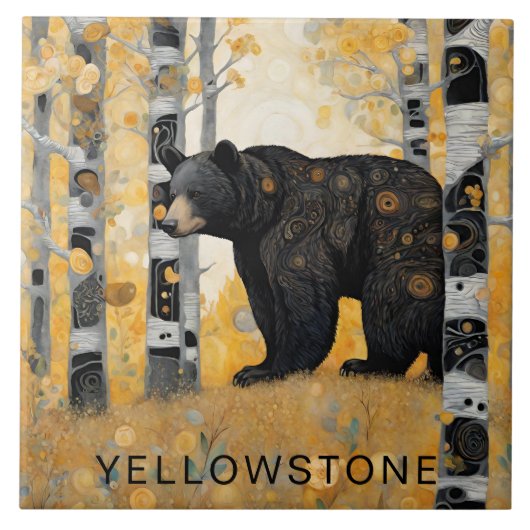 Custom Yellowstone Zwart Beer Decor Tegeltje (Voorkant)