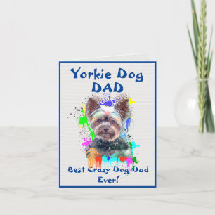 Custom Yorkie Pap Dog Beste Gek Hond Papa Digitaal Kaart