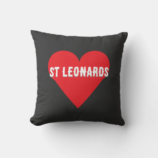 Custom your city or St Leonards heart Throw Pillow Kussen