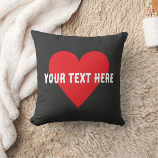 Custom your city or team heart Throw Pillow  Kussen