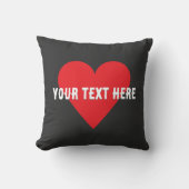 Custom your city or team heart Throw Pillow  Kussen (Voorkant)