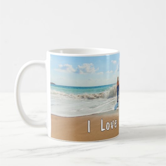 Custom Your Family Photo Mug Gift with Text (Gauche)