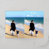 Custom Your Mom Foto Moederdag Kaart met Tekst (Buiten Laag)