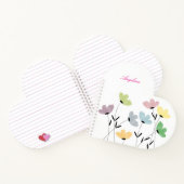 custom your name & initial with wildflowers notitieboek (Binnen)