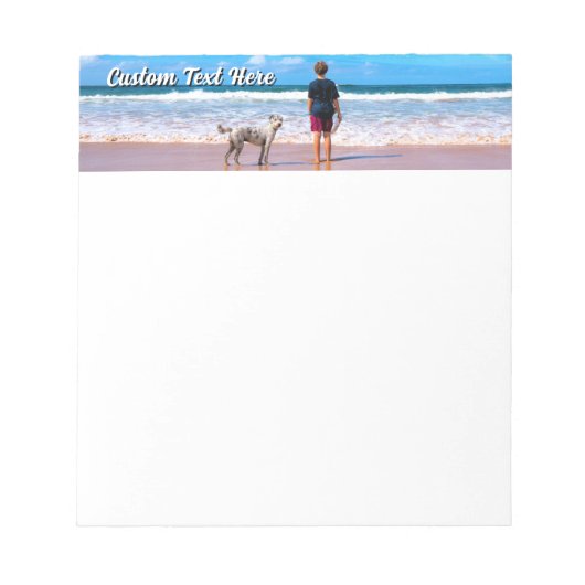 Custom Your Pet Photo Notepad Personalized Text Notitieblok (Voorkant)