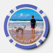 Custom Your Pet Photo Poker Chips Personalize Text (Achterkant)
